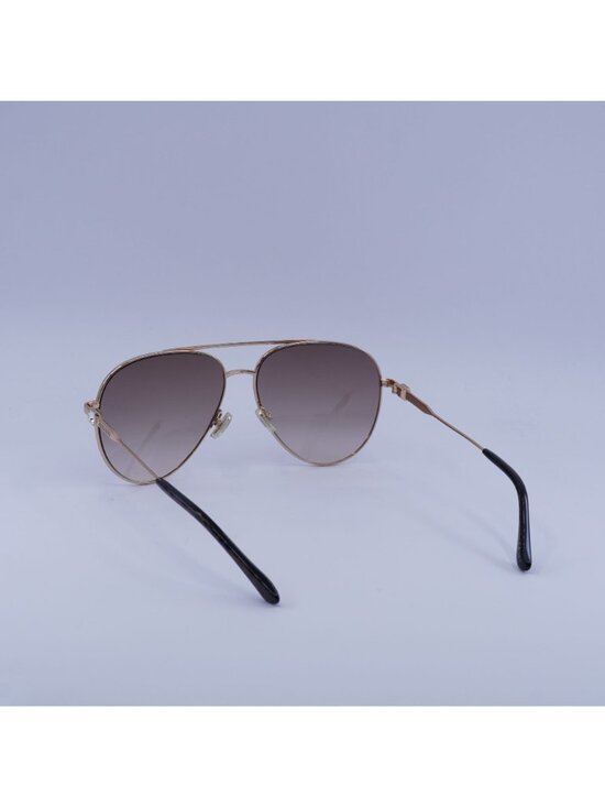 Jimmy Choo OLLY/S 0DDB HA Sunglasses Gold Aviator Frame, Brown Lenses main image 8